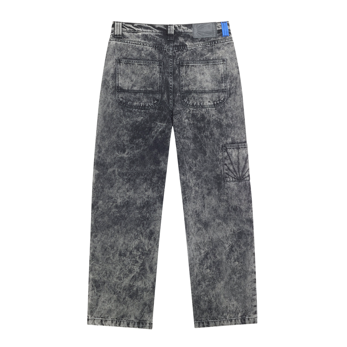 RASSVET SKATEBOARDS - ACID WASH CARPENTER WORK DENIM PANTS WOVEN