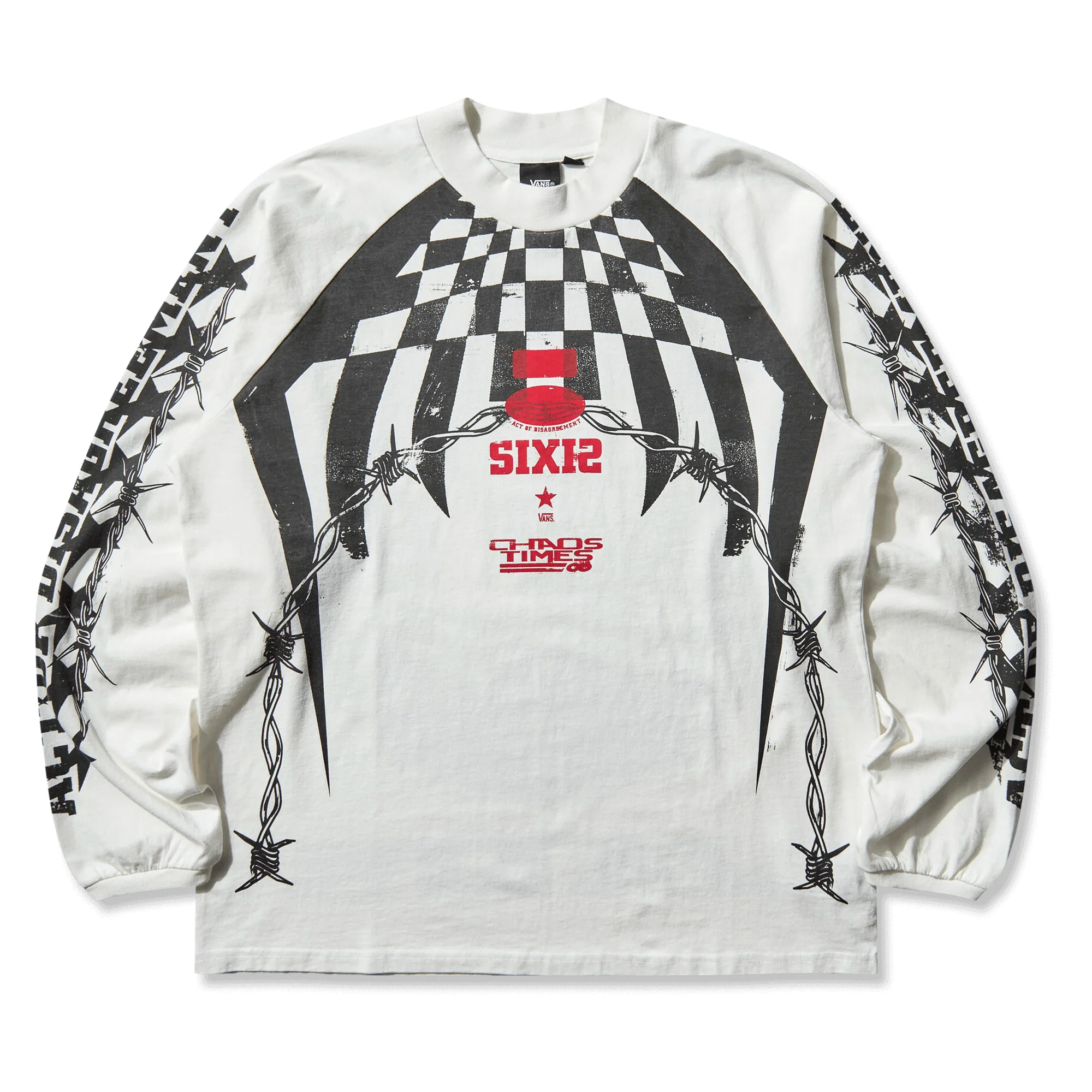 VANS PRO - ACT OF DISAGREEMENT HAZARD LS T-SHIRT WHITE