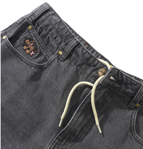 BUTTER GOODS - POOCH RELAXED DENIM JEANS WASHED GREY