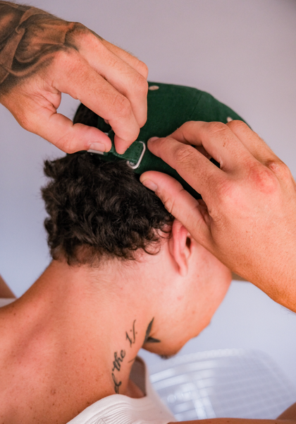 RUFUS - COLLAGE EMBROIDERED HAT GREEN