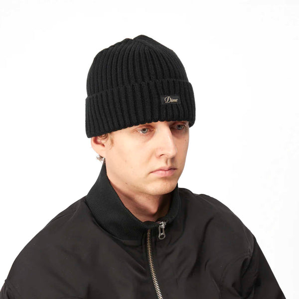 DIME - CURSIVE RIB BEANIE BLACK