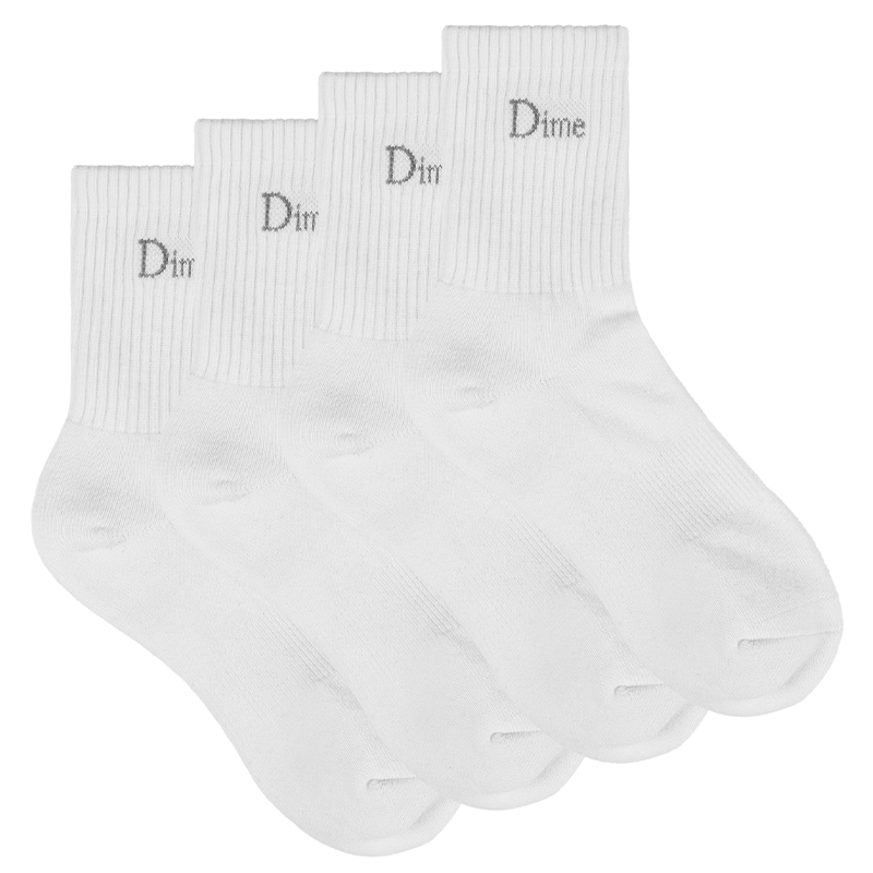 DIME - CLASSIC 2 PACK LONG SOCKS WHITE