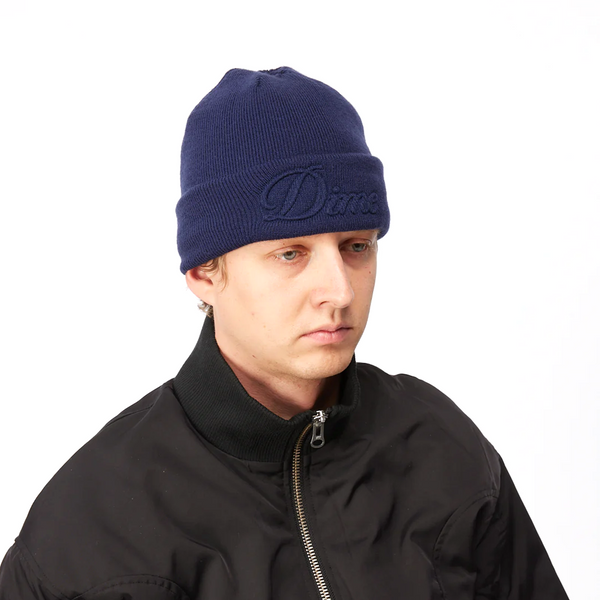 DIME - CURSIVE FOLD BEANIE NAVY
