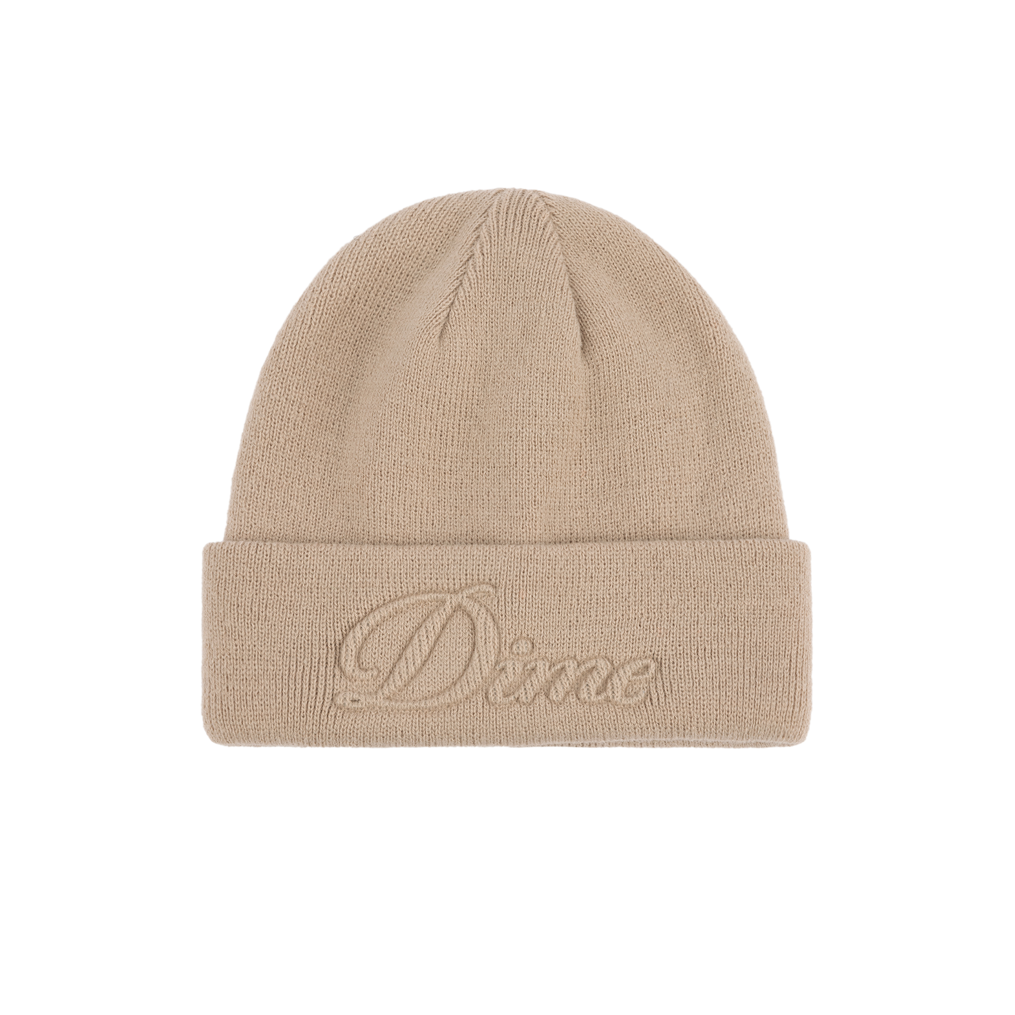 DIME - CURSIVE FOLD BEANIE TAN