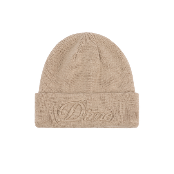 DIME - CURSIVE FOLD BEANIE TAN
