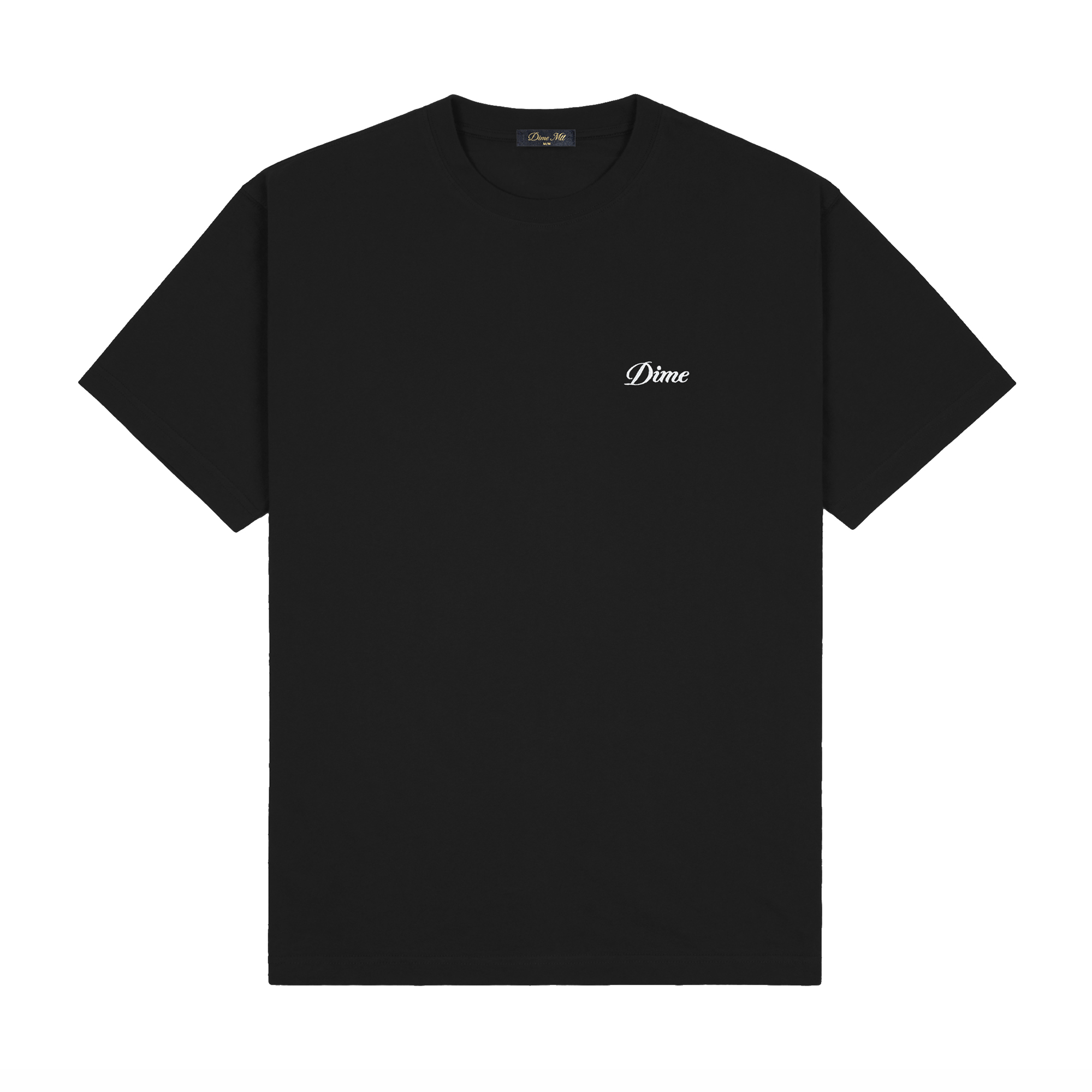 DIME - CURSIVE SMALL LOGO T-SHIRT BLACK