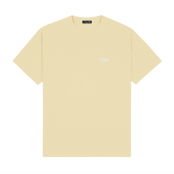 DIME - CURSIVE SMALL LOGO T-SHIRT CLOUD CREAM