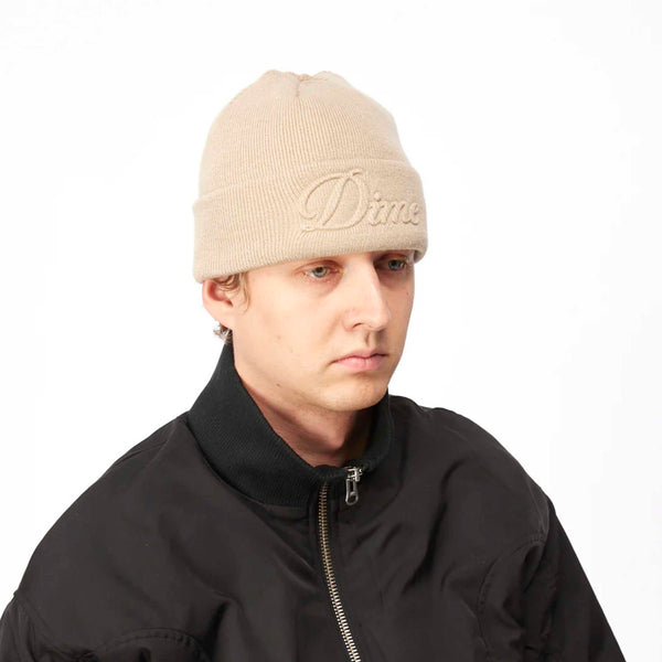 DIME - CURSIVE FOLD BEANIE TAN