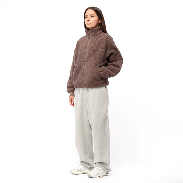 DIME - POLAR FLEECE SHERPA ZIP MOCHA