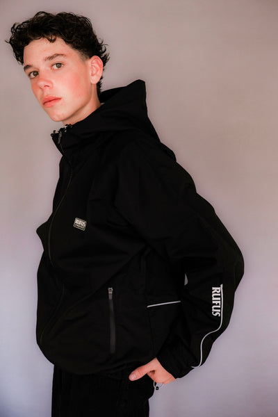 RUFUS SPORTECH TRACKSUIT JACKET BLACK