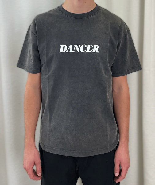 DANCER - ITALIC LOGO TEE WASHED BLACK