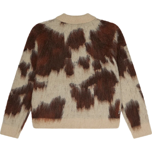 OBEY - COW PATTERN ZIP SWEATER