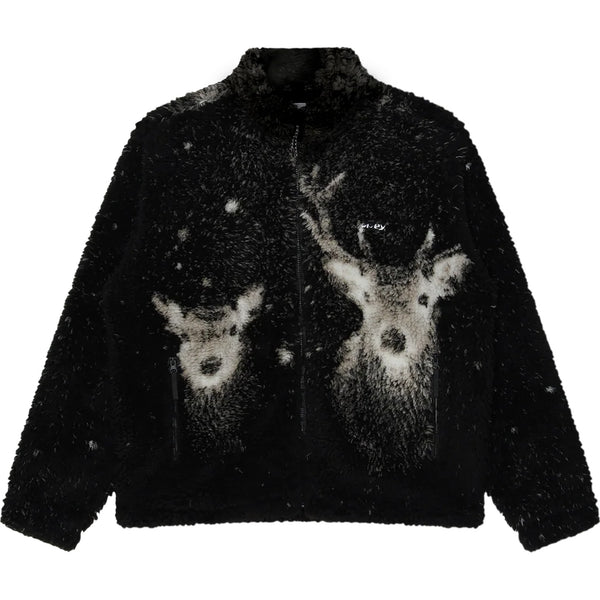 OBEY - DEER SHERPA JACKET BLACK MULTI