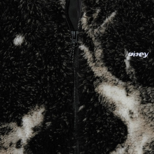 OBEY - DEER SHERPA JACKET BLACK MULTI