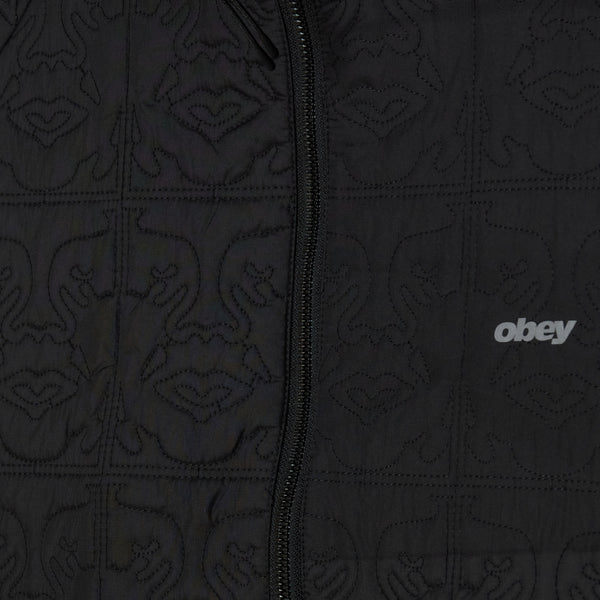 OBEY - ICON QUILTED JACKET BLACK