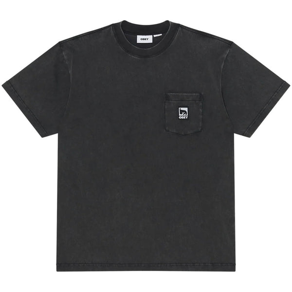 OBEY - POST POCKET TEE DUSTY BLACK LIMO