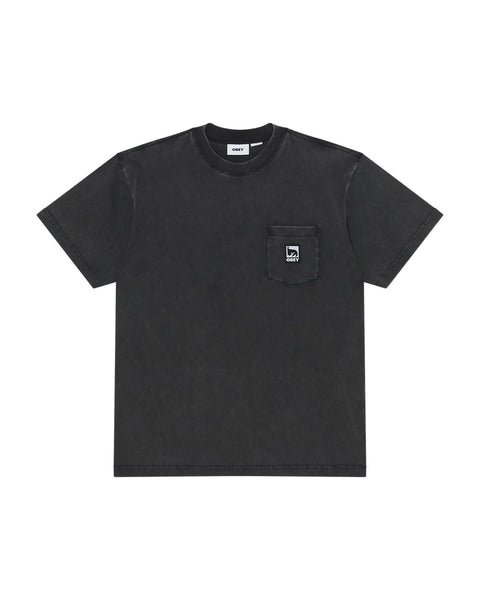 OBEY - POST POCKET TEE DUSTY BLACK LIMO