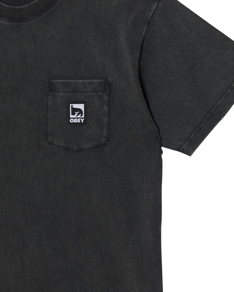 OBEY - POST POCKET TEE DUSTY BLACK LIMO