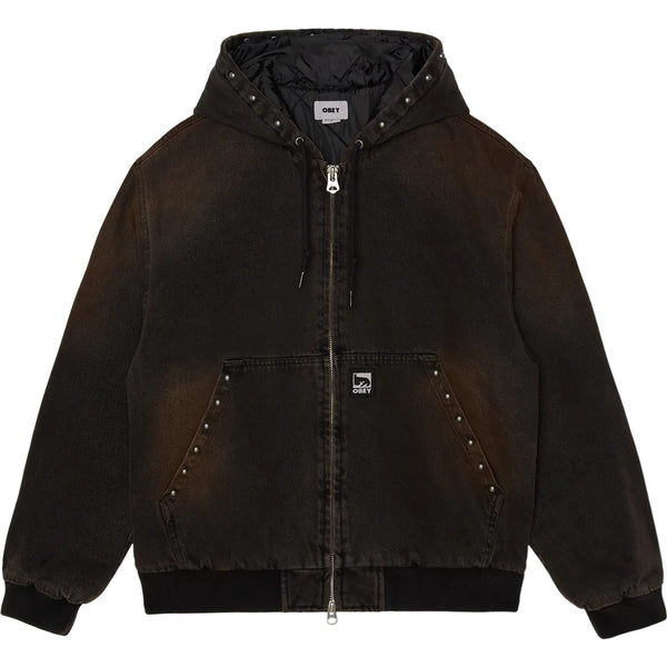 OBEY - STUDDED ZIP UP JACKET