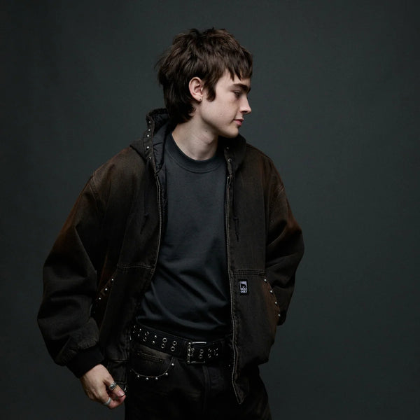 OBEY - STUDDED ZIP UP JACKET