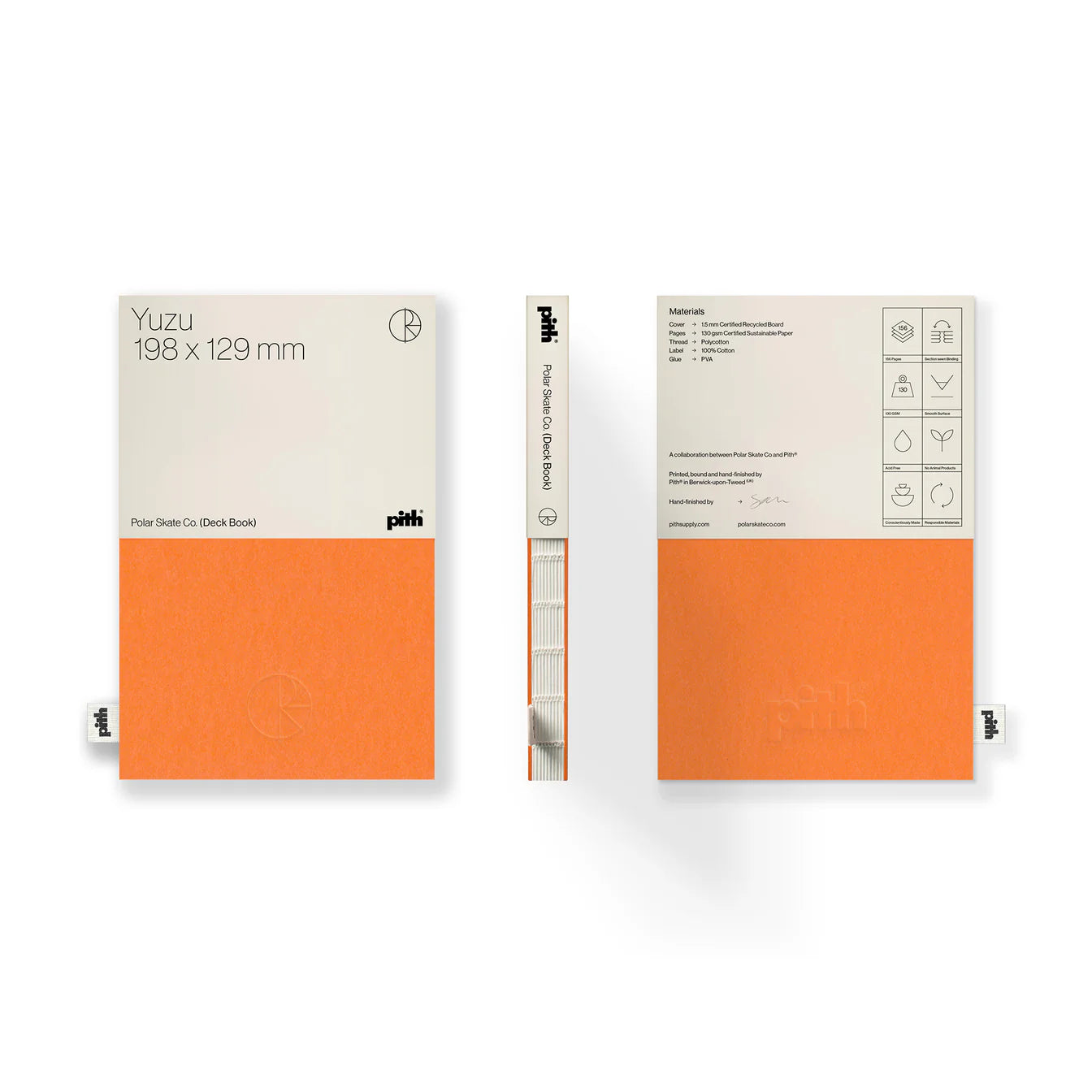 POLAR SKATE CO. - POLAR DECK BOOK ORANGE