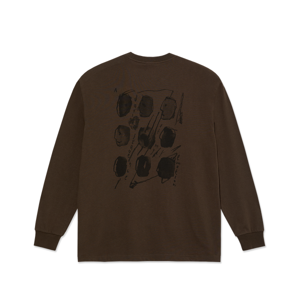 POLAR SKATE CO. - SEQUENCE LS TEE BROWN