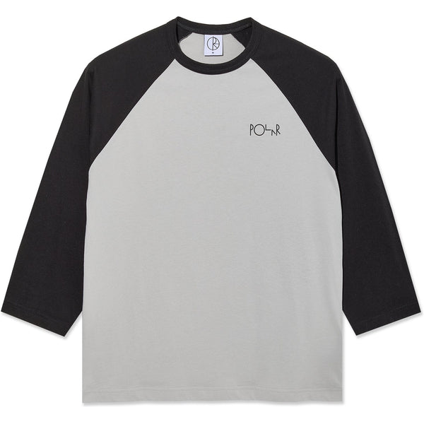 POLAR SKATE CO. - 3/4 SLEEVE TEE (BLACK/SILVER)