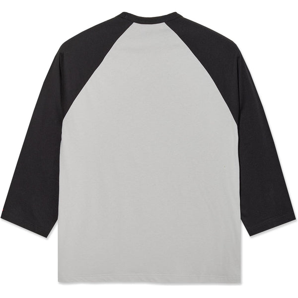 POLAR SKATE CO. - 3/4 SLEEVE TEE (BLACK/SILVER)