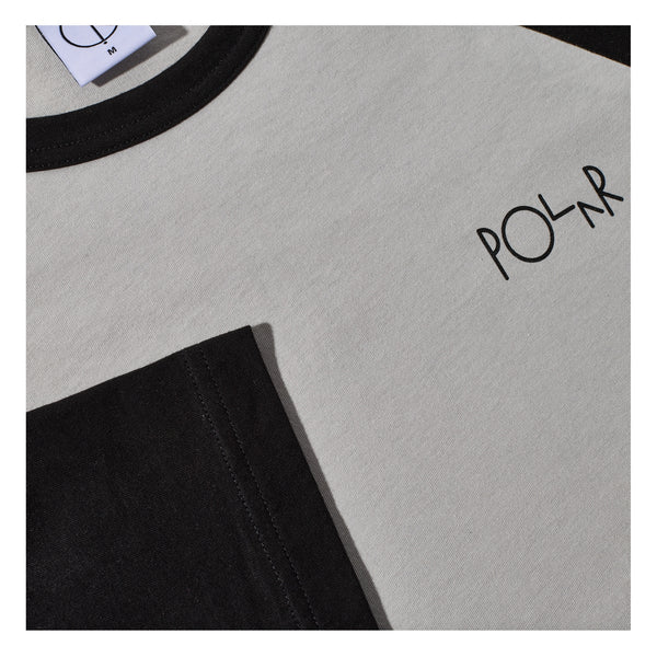 POLAR SKATE CO. - 3/4 SLEEVE TEE (BLACK/SILVER)