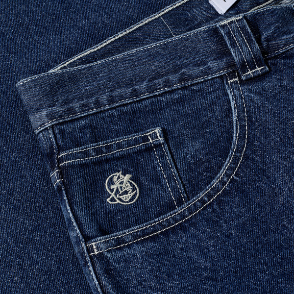 POLAR SKATE CO. - 93! PANTS (DARK BLUE W/ WHITE STITCHING)