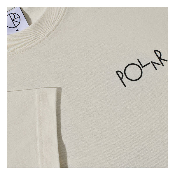 POLAR SKATE CO. - CONTRAST TEE | FILL LOGO (IVORY/BLACK)