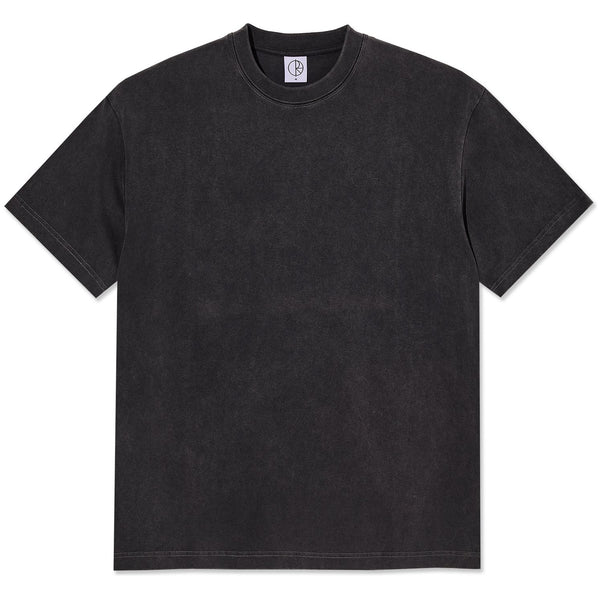 POLAR SKATE CO. - CONTRAST TEE | STROKE LOGO (SILVER BLACK/BLACK)