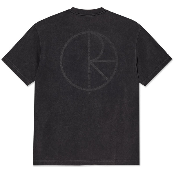 POLAR SKATE CO. - CONTRAST TEE | STROKE LOGO (SILVER BLACK/BLACK)