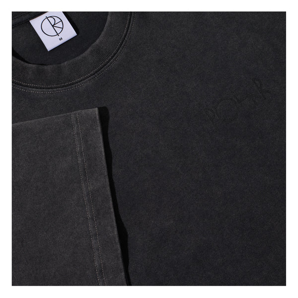 POLAR SKATE CO. - CONTRAST TEE | STROKE LOGO (SILVER BLACK/BLACK)