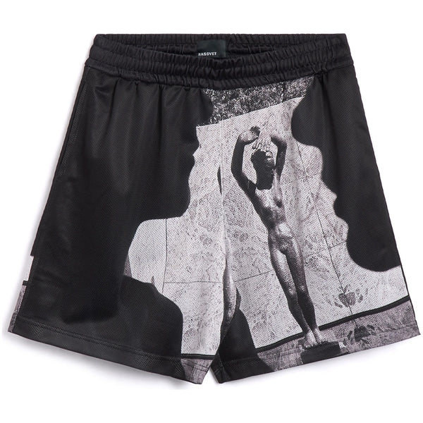 RASSVET SKATEBOARDS x LA MELANCOLIA - STATUE SHORTS WOVEN BLACK