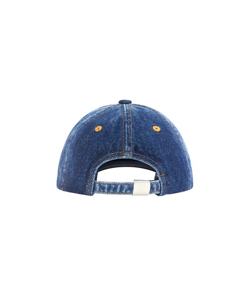 RASSVET SKATEBOARDS - SCRIPT 6 PANEL STRAPBACK WASHED DENIM