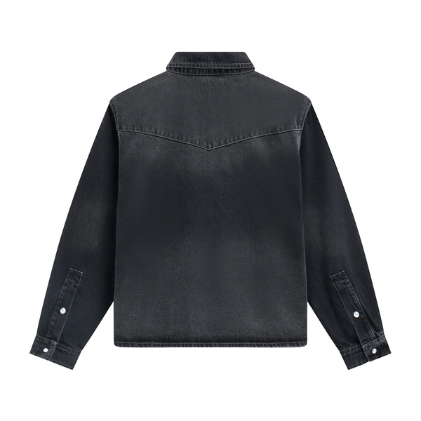 RASSVET SKATEBOARDS - WASHED LS DENIM SHIRT BLACK