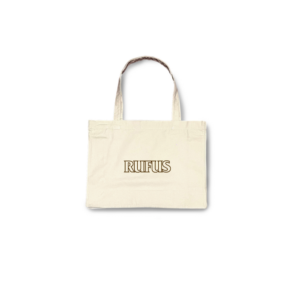 RUFUS - SCRIPT TOTE BAG BROWN