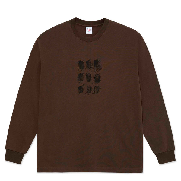 POLAR SKATE CO. - SEQUENCE LS TEE BROWN