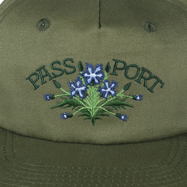 PASS~PORT - "BLOOM" WORKERS CAP MILITARY GREEN