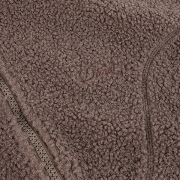 DIME - POLAR FLEECE SHERPA ZIP MOCHA