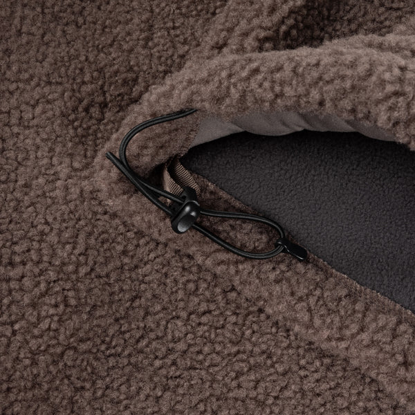 DIME - POLAR FLEECE SHERPA ZIP MOCHA