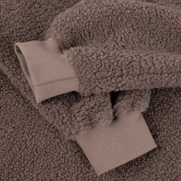 DIME - POLAR FLEECE SHERPA ZIP MOCHA