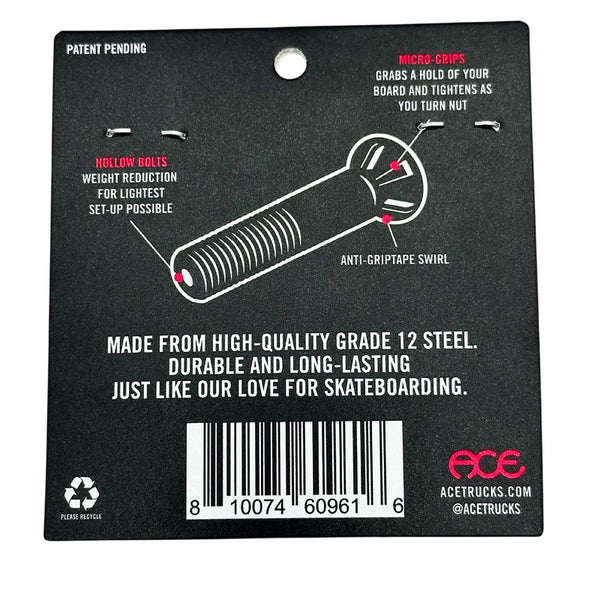 ACE - HOLLOW BOLTS W/GRIPPERS 1"