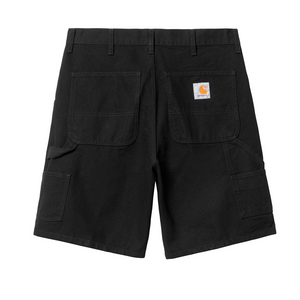 CARHARTT WIP - DOUBLE KNEE SHORT BLACK RINSED