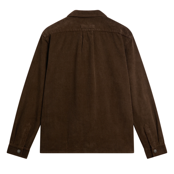 RASSVET SKATEBOARDS - CORDUROY LS ZIP JACKET BROWN