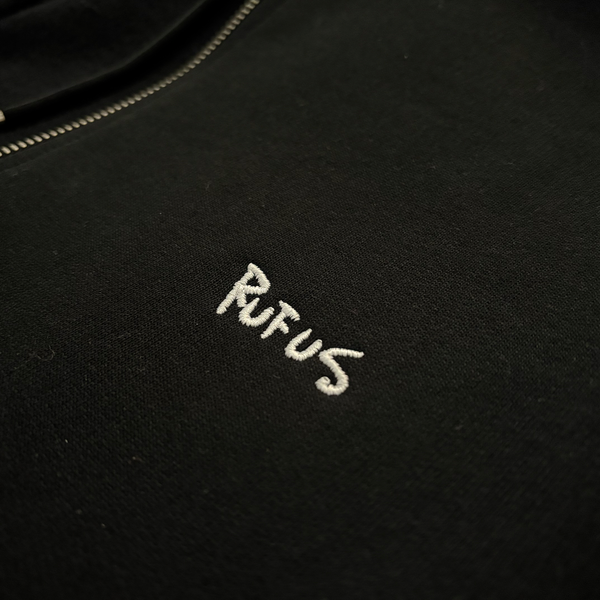 RUFUS - ZIP HOODIE BLACK