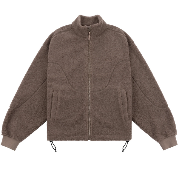 DIME - POLAR FLEECE SHERPA ZIP MOCHA