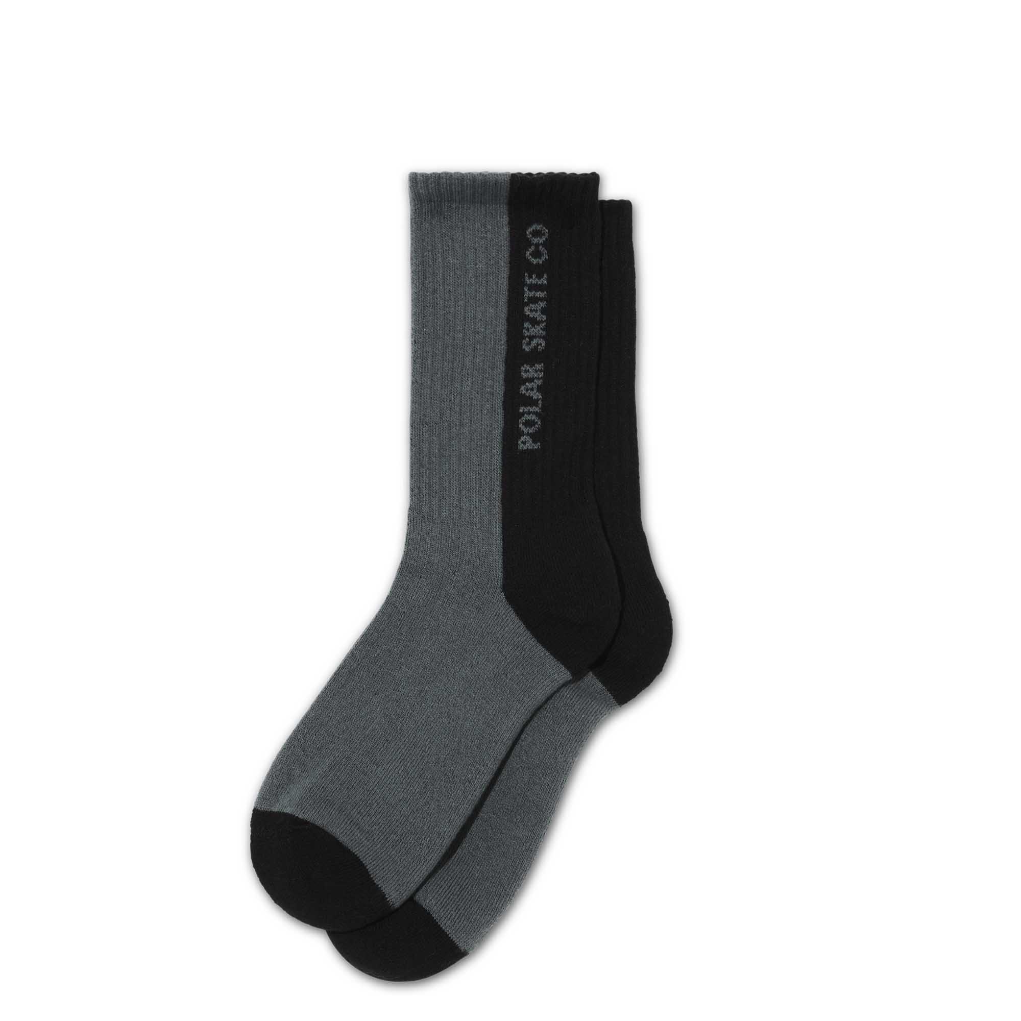 POLAR SKATE CO. - RIB SOCKS 50/50 BLACK