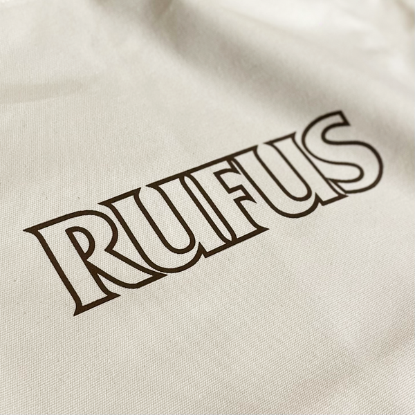 RUFUS - SCRIPT TOTE BAG BROWN